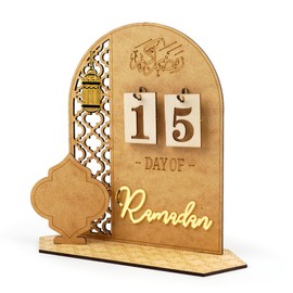 Ramadan Wooden Calendar, Eid Mubarak Advent Calendar, 30 Days Countdown Ramadan Calendar Children, DIY Eid Mubarak Calendar Decoration for Home, Countdown Calendar Ornament Gifts for Children