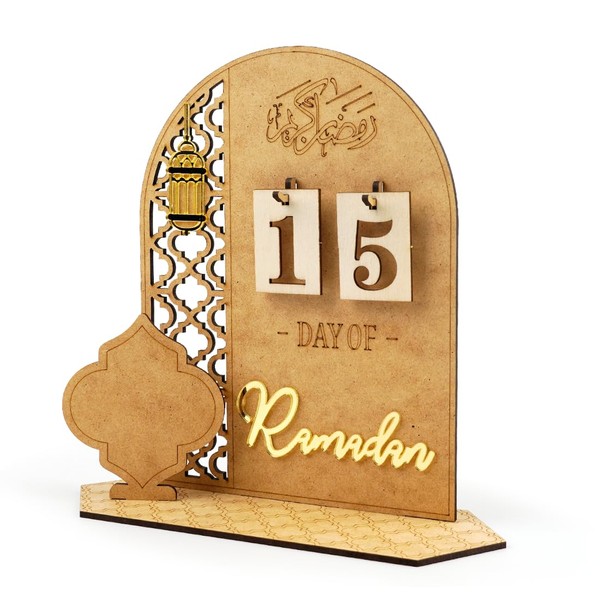 Ramadan Wooden Calendar, Eid Mubarak Advent Calendar, 30 Days Countdown