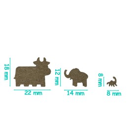 Punch Set VSREI Cute little animals - (Calves, Elephants, Dinosaurs) for Crafts, Scrapbooking, Photos, Greeting Cards, 9mm, 16mm, 25mm, Lovely cute animals shaped Paper Punch (Random Color)