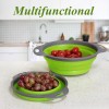 Unbranded Collapsible Colander Set of 3 Green