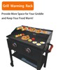 Petrirufun Adjustable Wind Screen and Griddle Warming Rack Set Fit