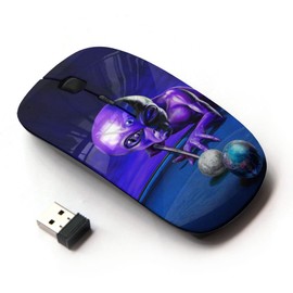 KOOLmouse [ Optical 2.4G Wireless Mouse [ UFO Pool Billiard Alien Grey Universe Control ]