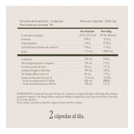 Maca Negra | Suplemento Para Hombres | 140 Softgels | Maklen Sabor Sin sabor