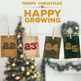 Gardening Gifts Advent Calendar 2023: 25 Premium Vegetable, Salad and Herb Seeds with Twine and Clips for Display, Great for Adults, Kids and the Family