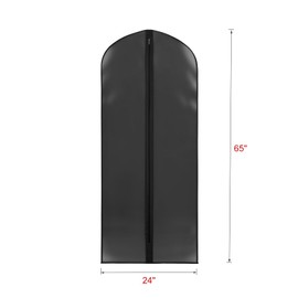 Syeeiex Long Garment Bag, 60 x 165 cm, Transparent Suit Bag, Garment Bags with Zip, Breathable Garment Protection Covers for Evening Dress, Coats, Dresses, Clothes Cover Storage, Pack of 4