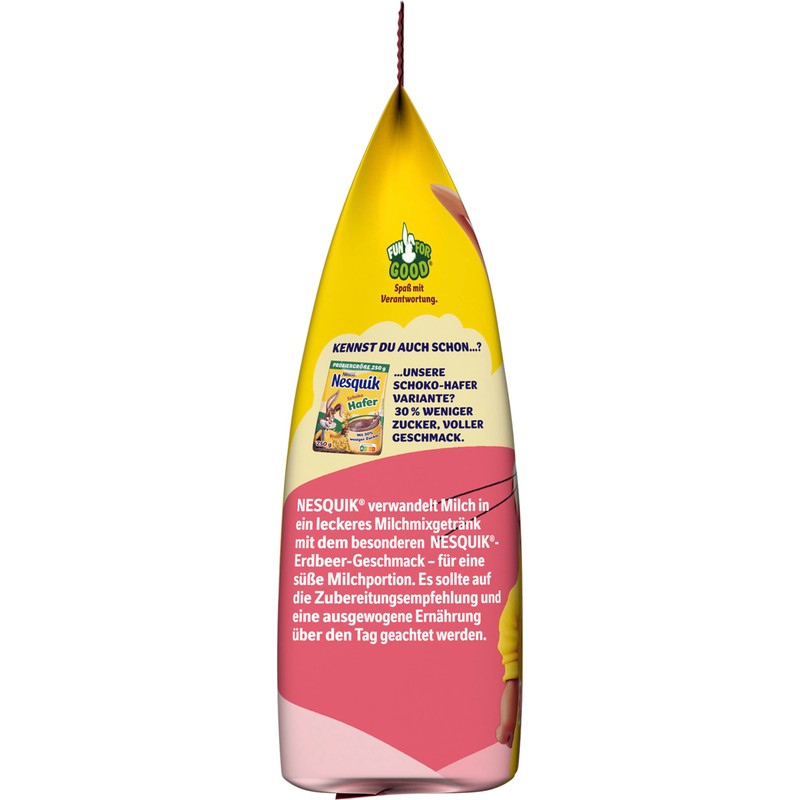 Nestlé Nesquik Strawberry, Drink Powder with Strawberry Flavour, Pack of