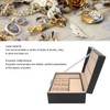 Double Layer Jewelry Box Soft PU Leather Jewelry Storage Organizer