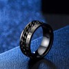 INRENG Men's 8MM Stainless Steel Chain Spinner Ring Band with