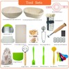 Bread Proofing Basket Set, 16pcs/set Including Round & Oval Banneton,