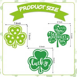 JarThenaAMCS St. Patrick's Day Garage Decoration Magnet Stickers Green Shamrock Refrigerator Decals Lucky Clover Magnet Stickers for Irish Party Home Garage Door Car Dishwasher Deco