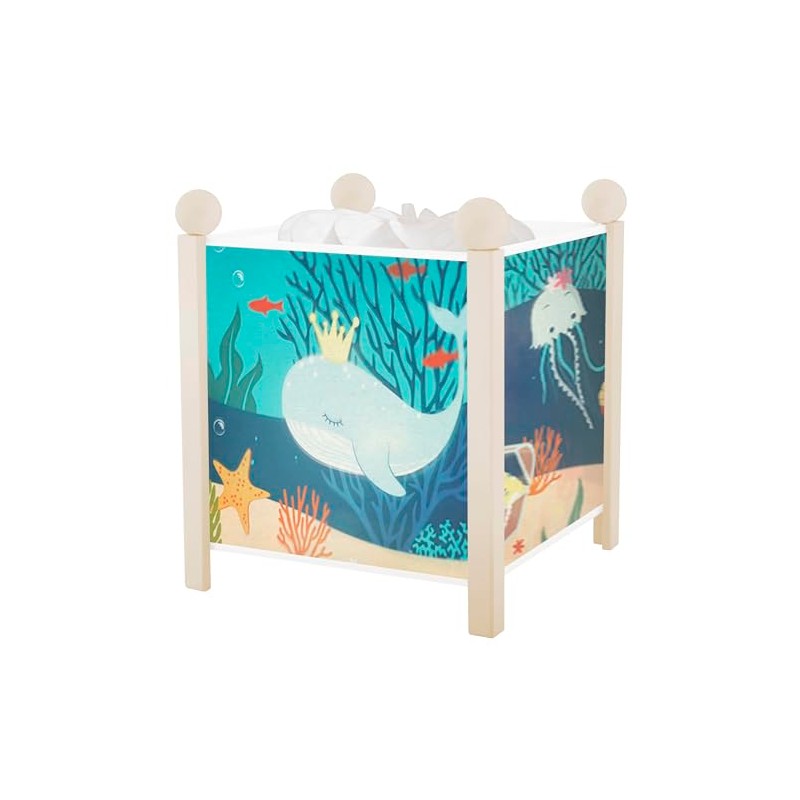 Trousselier 6260014 Whale Magic Lantern Children's Night Light Ocean, Multicoloured,