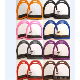 Lift Sports Horse Riding English Safety Stirrups Durable Light Weight Polymer Plastic Saddle - Blue