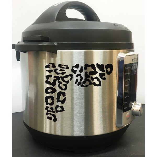 Leopard Print Spots - Black Vinyl Decal For Instant Pot