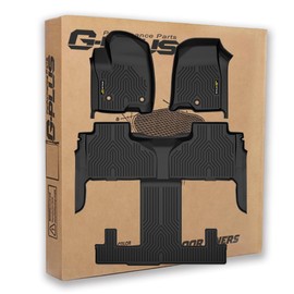 G-PLUS G-PLUS Floor Mats Compatible with 2021-2023 Chevy Tahoe GMC Yukon w/ 2nd Row Bucket Seats TPE Floor Liners 3 Piece Black All Weather Protection Floor Cargo Liners Accessories