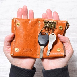 SiNCERO wr-3003 Key Case, Smart Key Compatible, Himeji Leather, Men's, Women's, Genuine Leather, Made in Japan, Coin Purse,, green