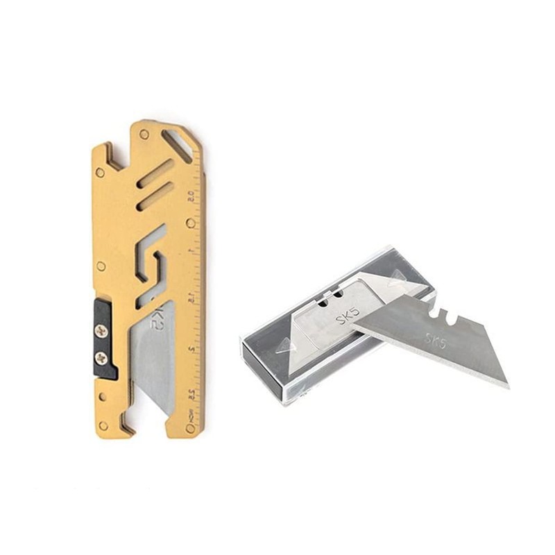 KUNSON Stainless Steel Pocket Utility Knife, Portable EDC Retractable Box