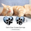 Pet Paw Earrings 925 Sterling Silver Dog Cat Paw Print