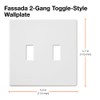 Lutron Fassada 2 Gang Wallplate for Toggle-Style Dimmers and Switches,