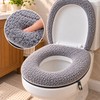 Thickened Toilet Seat Cushion for Winter – Soft Machine-Washable Cover