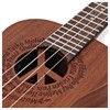 Luna Maluhia Peace Concert Ukulele with Gig Bag, Satin Natural