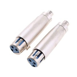 2 Pack 3 Pin XLR Female to RCA Female Adapter Audio Cable Microphone Adapter xlr rca Female Converter Adapter