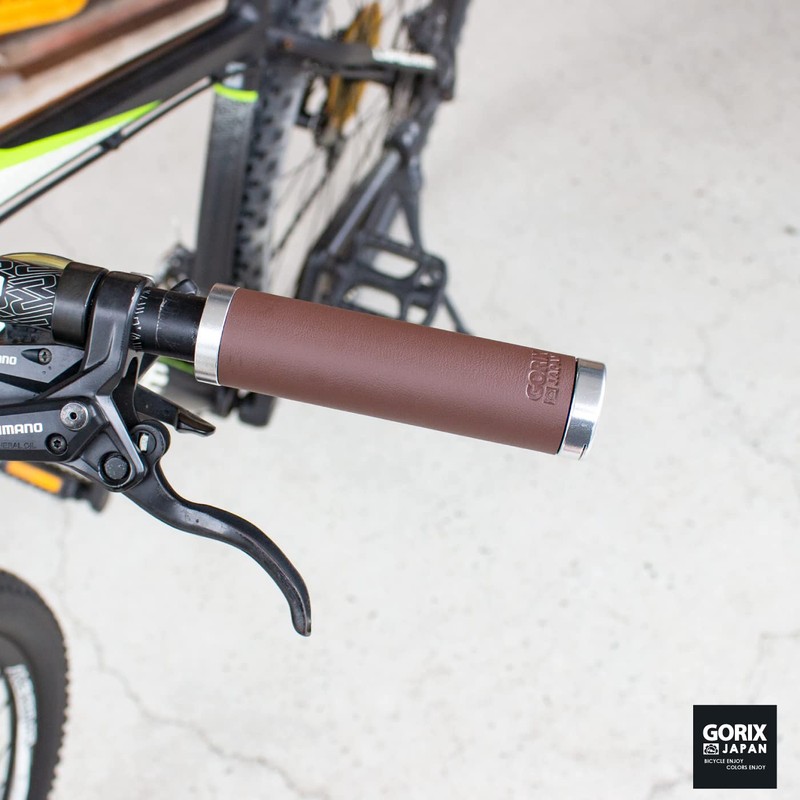 GORIX (GX-500-LXS) Bicycle Leather Grip Leather Grip Brown (GX-500-LXS) Antique