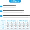 300 Pcs Cable Zip Ties Heavy Duty, Tie Wraps 4+8+12