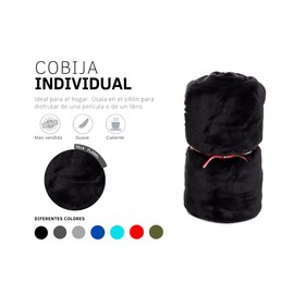 PALASSI Cobija Suave y Caliente de Forro Polar, Manta para Cama o Sofá, 1.20 x 1.80 Metros. (Negro)