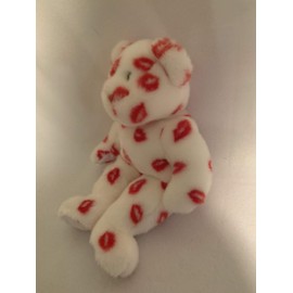 Weighted stuffed animal, teddy bear plush with 3 or 4 lbs, washable plush weighted buddy, hearts, lip kisses