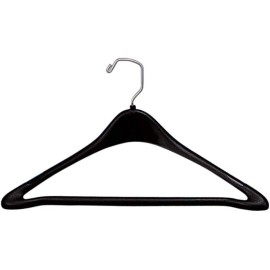 Suit Hangers Plastic 100 Black Contoured Coordinate 17" Swivel Hook Retail Store
