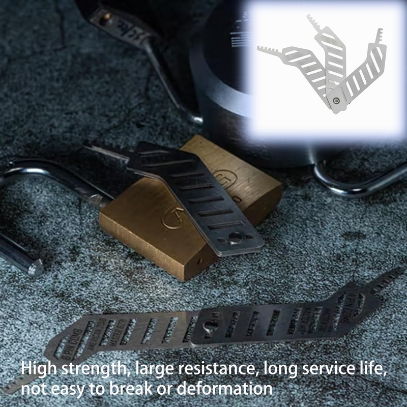 Fokmuaex Stainless Steel Comb Lock 3-in-1 Tool Set Portable car