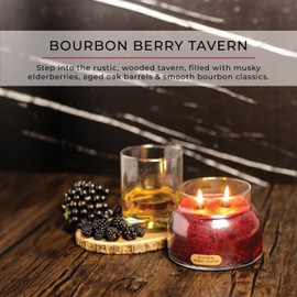 A Cheerful Giver - Bourbon Berry Tavern - 22oz Mama Scented Candle Jar with Lid - Keepers of The Light - 125 Hours of Burn Time, Gift for Women, Red