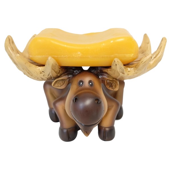 De Leon Collections Polyresin Whimsical Moose Bar Soap Dish/Soap Holder