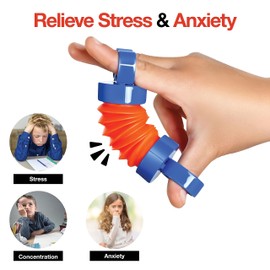 Finger Poppers Fidget Toy for Kids - Hand Exercisers Pop Tube Mini Fidget Toys - Sensory Toy for Girls and Boys - Finger Strengthener and Occupational Therapy Toy - Pack of 2