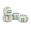 Goroly Home Handmade Multi Sequin Beaded Napkin Rings Set, Napkin