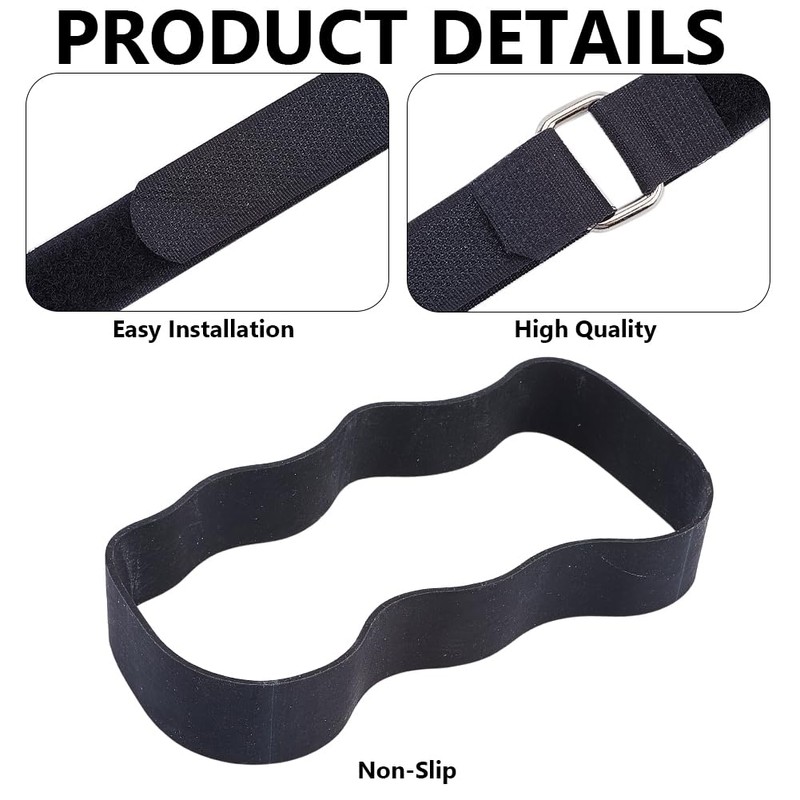 GORGECRAFT 8Pcs 4 Sizes Sectional Couch Straps Connectors Black Nylon