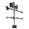 Metal Weather Vane Black Cute Animal Design Sturdy Durable Decorative
