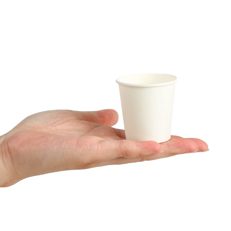 VEYLIN Disposable Paper Cups,100 Pieces 3oz Small White Paper Cups