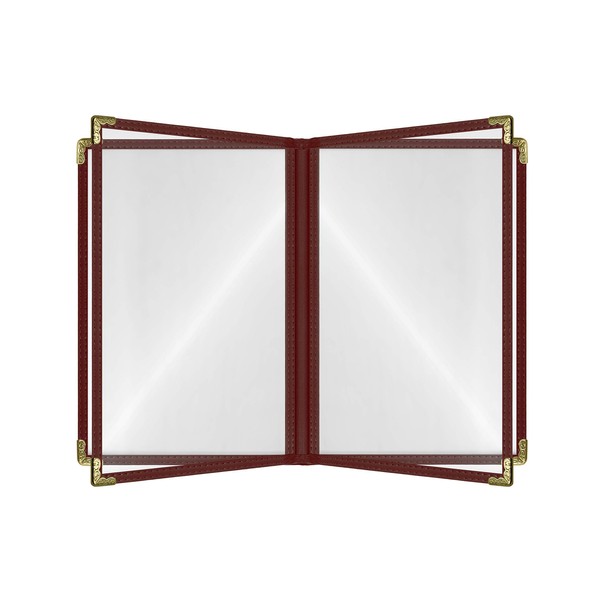 Goodsmart Restaurant Menu Covers - 25 Pack Burgundy 8.5" x