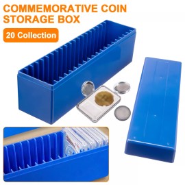 Unbranded 6PC Storage Box Plastic Case for 20 Certified PCGS NGC Slabs Coin Holders Box