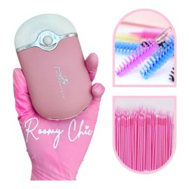 Ventilador+50 Cepillos+100 Microbrush Extensiones Pestañas