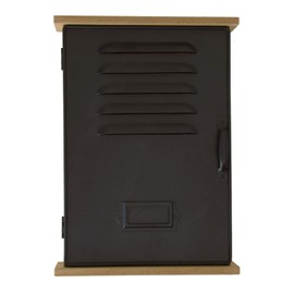 ootb Key Cabinet, Metal Wood, Brown Black, 20 x 27 cm