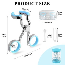 AHRLIC Contact Lens Remover and Applicator Tool Kit, Contact Lens Applicator with Soft Tip, Portable Contact Lens Insertion Tool with Storage Case and Tweezers, Ideal for Beginners and Travel (Blue)