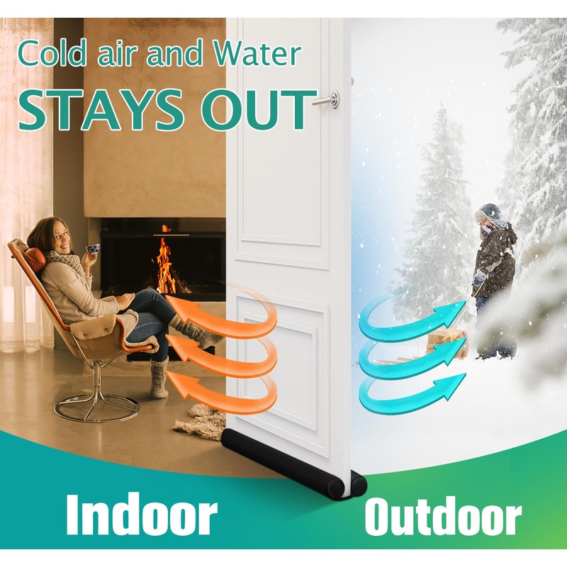 MAXTID Under Door Draft Stopper for Bottom of Doors 38"