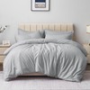 Aisbo Double Duvet Covers Set Grey - 3Pcs Bedding Set