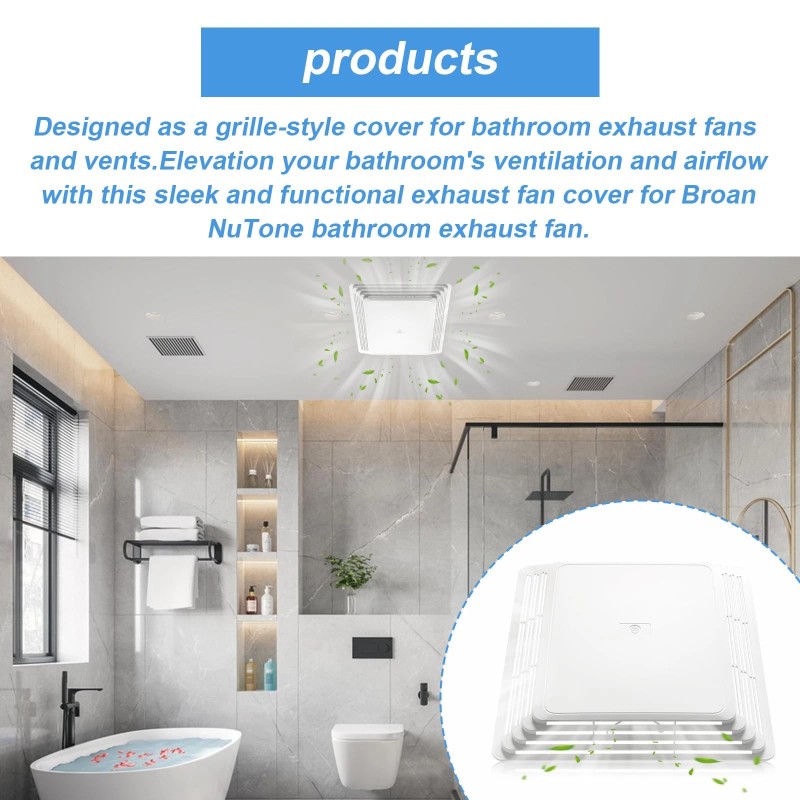 Tnitrib S97013576 Bathroom Fan Cover Grille for Broan NuTone Bathroom
