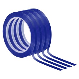 PATIKIL 1/4" Whiteboard Tape, 4 Pack Thin Dry Erase Tape for Graphic Chart Marking DIY Art, Blue