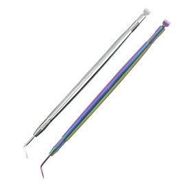 MYHOGOOD 2 Pcs Eyelash Lift Perm Tool, 2 in 1 Stainless Steel Lash Separator and Lash Lift Tool, Professional Lash Lift Rods Eyelash Separating Comb Tool for Eyelash Tinting Curling Extensions