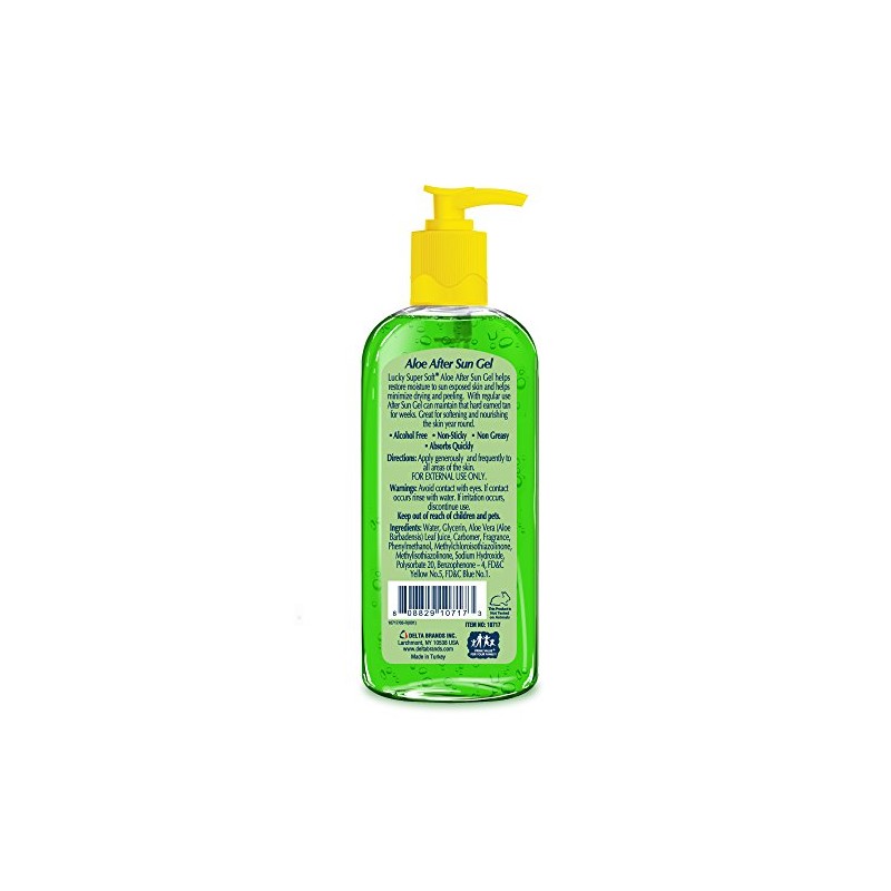 Lucky Super Soft Aloe Vera After Sun Gel, 12 Ounce