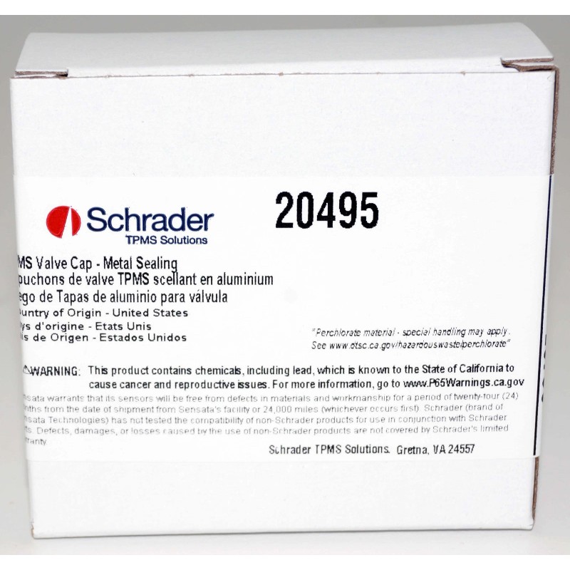 Schrader Automotive 20495 TPMS Sensor Valve Stem Caps Pack of